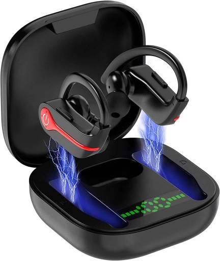 БЕСПРОВОДНЫЕ НАУШНИКИ BLUETOOTH СПОРТИВНЫЙ МИКРОФОН POWERBANK 5.1