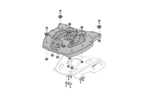 PŁYTA MONTAŻOWA ALU-RACK POD KUFER TRAX SW-MOTECH