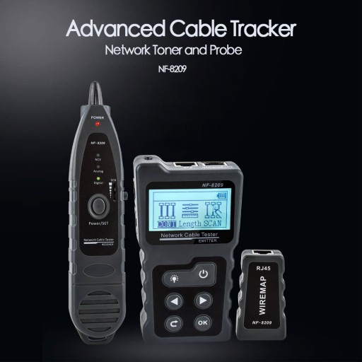 Zaawansowany Tester Kabli Sieciowych Noyafa NF-8209 Porty RJ45 Ekran LED