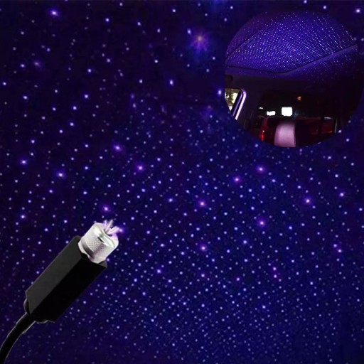 USB светодиодный автомобильный проектор STARS BLUE