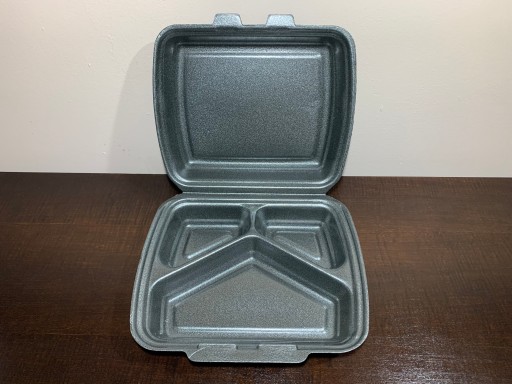 Коробка меню LinPac 3ny трехсекционная a125 черная HP4/3