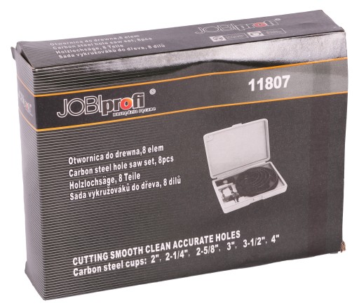 JOBI Коронки по дереву 50-101мм 8 шт. 11807