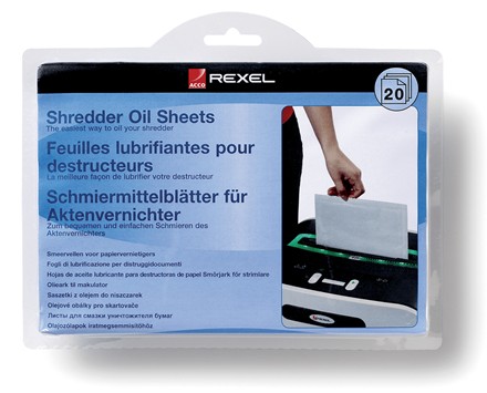 Листы для смазывания измельчителей REXEL 20 шт.