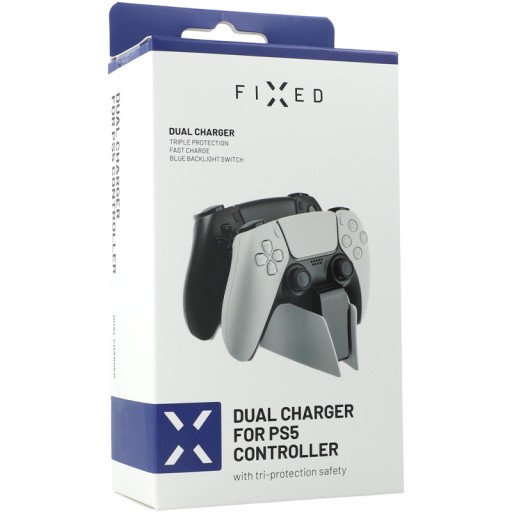 Stacja do ładowania Fixed do PlayStation 5, PS5, ładowarka na dwa pady LED