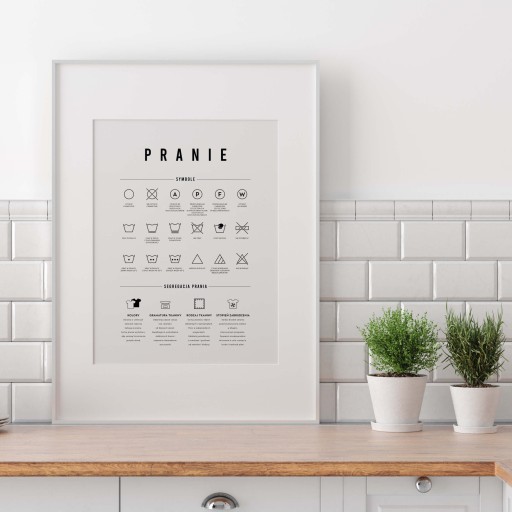 Plakat Pranie A4 do pralni