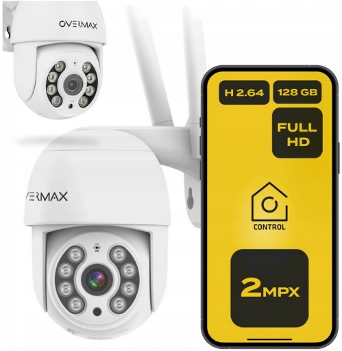 2x БЕСПРОВОДНАЯ НАРУЖНАЯ ПОВОРОТНАЯ IP-КАМЕРА WIFI FULL HD НОЧНОЙ РЕЖИМ ЗУМ