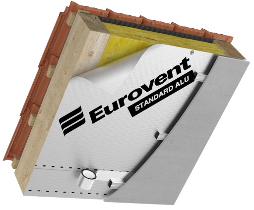 ЛЕНТА АЛЮМИНИЕВАЯ МЕТАЛЛИЗИРОВАННАЯ eurovent ALUFIX 75мм x 50м ДЛЯ ФОЛЬГИ