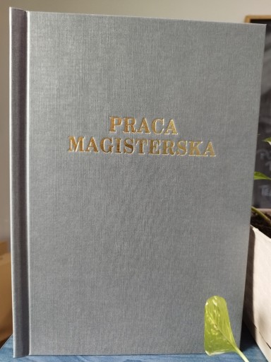 Wydruk i Oprawa Praca Magisterska Szara do 80 stron kolor