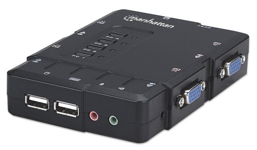 KVM-переключатель VGA/USB 4x1 С АУДИОКОМПАКТОМ