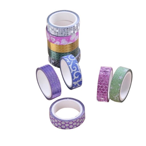 КЛЕЙКАЯ ЛЕНТА WASHI TAPES GOLD DUCT DECOR 10 ШТ.