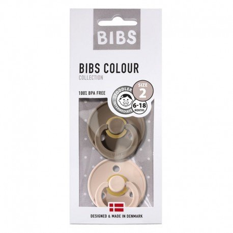 BIBS 2-PACK M DARK OAK & BLUSH Соска Calm down