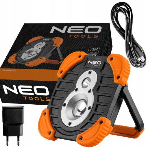 NEO LAMPA WARSZTATOWA AKU. COB+CREE 1000 lm 99-040