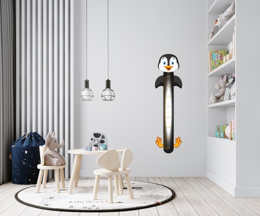 Таблица роста стикер стены MERRY PENGUIN