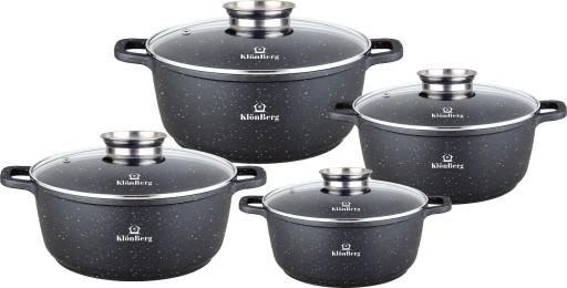 Zestaw garnków KlonBerg PREMIUM aluminiowe 8 el.KB4024