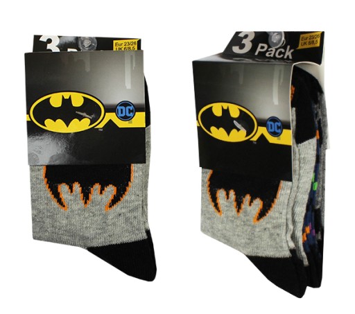 BATMAN DC SKARPETKI DZIECIĘCE 3-PAK 23/26