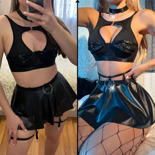 Komplet Bielizna Erotyczna Sexy Komplet Bielizny Erotycznej 6-CZĘŚCIOWA XL