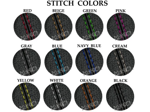Volvo S60 2000-2004 Mieszko Set Black Leather White Threads