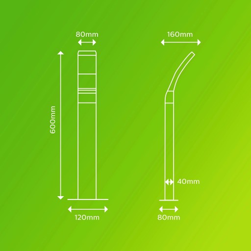 Светодиодный столб Philips Splay для сада, 60 см, 2700K