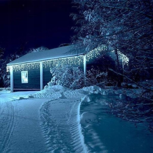 Icicles 500LED Уличные светильники Белый + Синий FLASH IP44