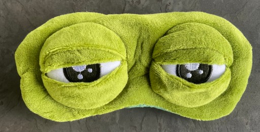 МАСКА ДЛЯ СНА ВЕК BADDER РЕЛАКСАЦИЯ БАРХАТНАЯ лягушка НА ОЛДМАН Резинка