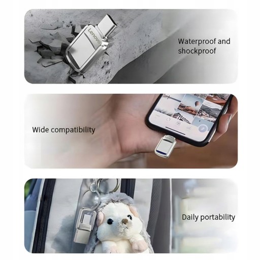 Портативный флэш-накопитель Lenovo Reliable U Disk емкостью 2 ТБ O