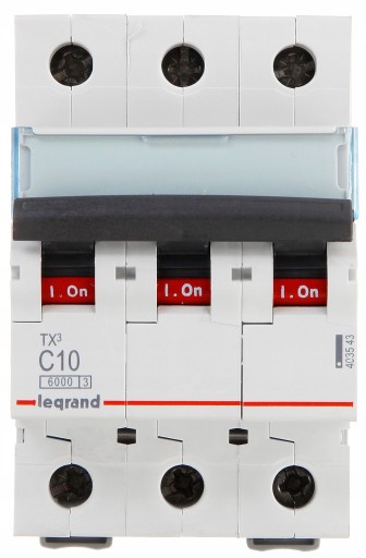 Автоматический выключатель LEGRAND TX3 3P C10A 403543