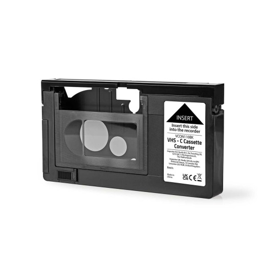Конвертер VHS | Преобразование: VHS-C в VHS | Подключи и работай | Черный