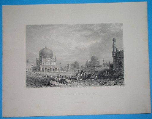 Оригинальные гробницы царей Голконды, 1837 г. ХИДАРБАД ИНДИЯ Азия Телангана