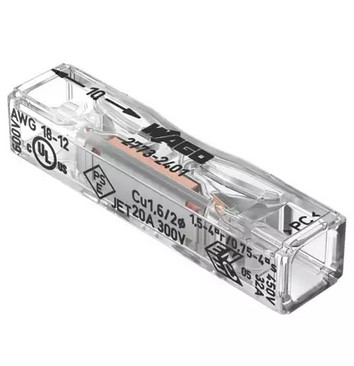 WAGO QUICK CONNECTOR Сквозной разъем 2x0,75-4 мм² 2773-2401 50 шт.