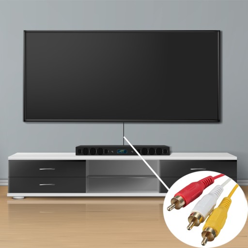 KABEL ADAPTER PRZEJŚCIÓWKA PRZEWÓD 3X RCA CINCH HDMI 2.0 AUDIO VIDEO 1,5M