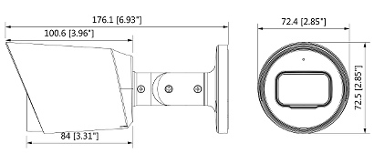 КАМЕРА AHD, HD-CVI, HD-TVI, PAL HAC-HFW1200T-A-028