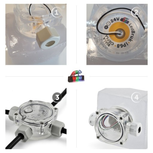 4x Светящаяся брусчатка LedBruk 10x10 RGB+CCT