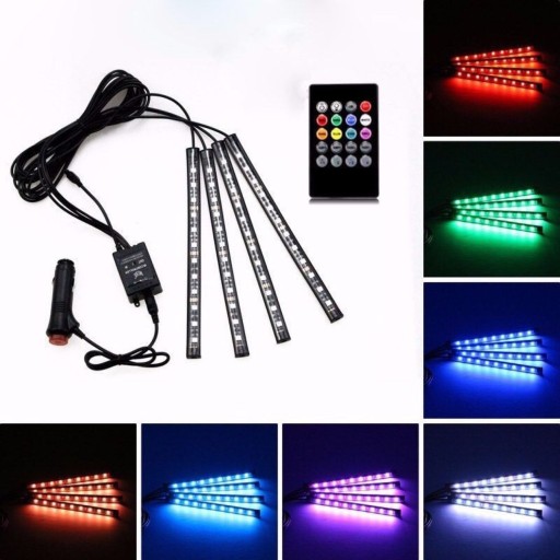 Светодиодная лента RGB NEON для салона автомобиля CARS