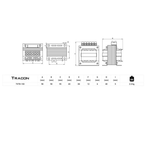 Трансформатор ТВТР-150-С 230В/12-24-42В