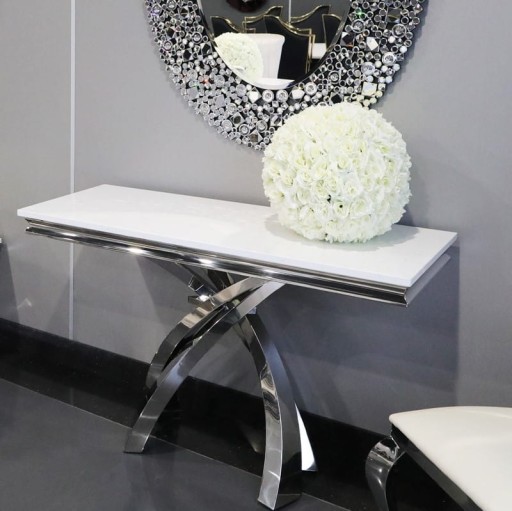 Консоль Lincoln Glamour, стеклянный стол, 120x45