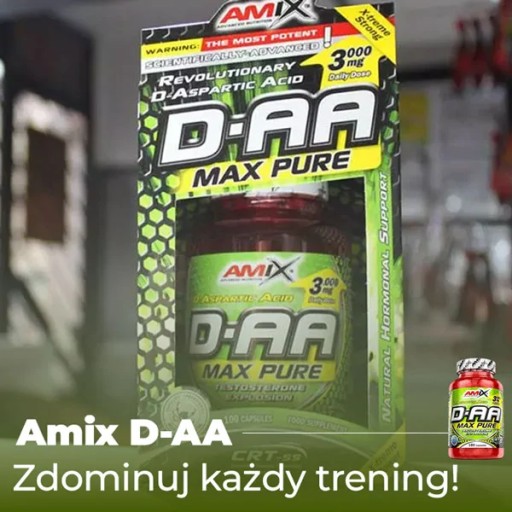 DAA - Kwas D asparaginowy tabletki - Suplement Booster testosteronu libido