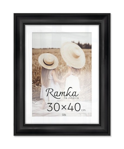 Черная фоторамка 30х40 см. Рамка 40х30 см.