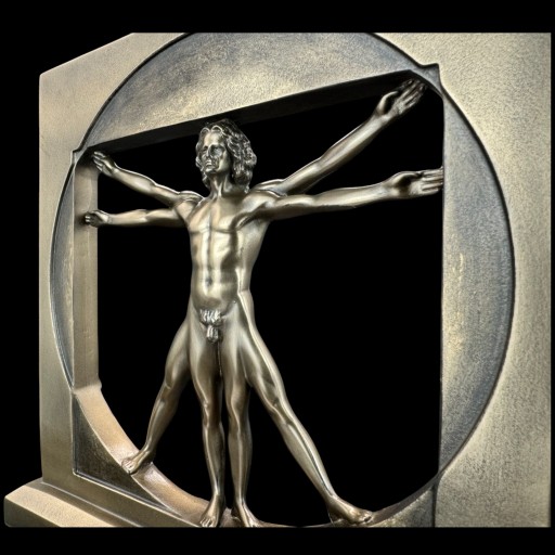 RZEŹBA LEONARDO DA VINCI człowiek witruwiański figurka VERONESE WU72944A4