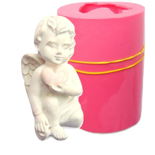 СИЛИКОНОВАЯ ФОРМА ANGEL HERUBIN 3D ДЛЯ ОТЛИВКИ ЦЕМЕНТНОЙ МАССЫ ДЛЯ ВЫПЕЧКИ СМОЛЫ