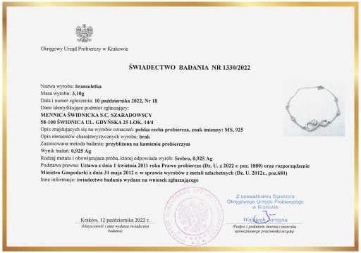 На День матери - Серебряный браслет 925 пробы с фианитами, подарок на день рождения