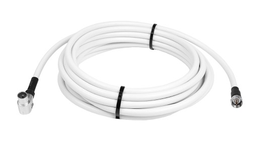 GOTOWY KABEL KONCENTRYCZNY PRZEWÓD ANTENOWY WTYK TV KĄTOWY WTYK F 10m