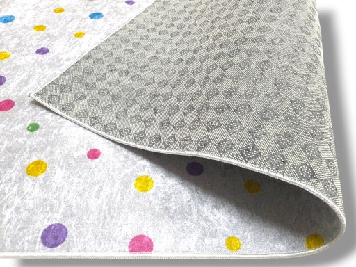 Dywan DIGITAL kropki 80x150 w kropeczki kolorowe grochy w stylu boho