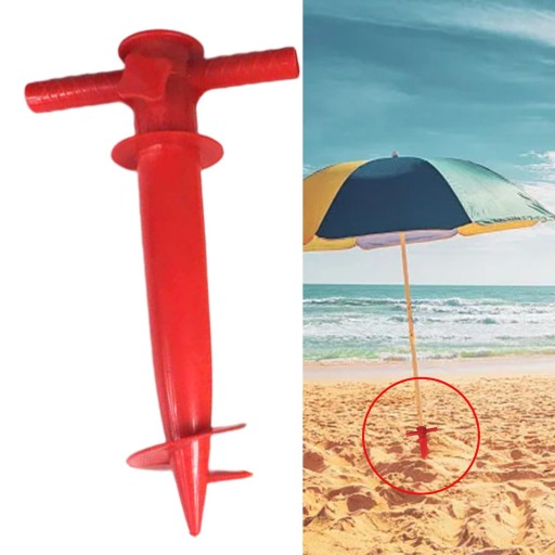 Parasol wędkarski Akcesoria do kolców Stojak na parasole Kotwica Parasol Czerwony