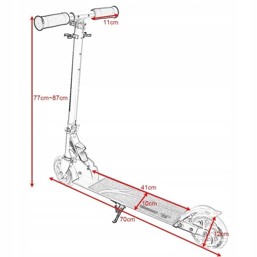 Самокат двухколесный Costway SP0547BL Синий