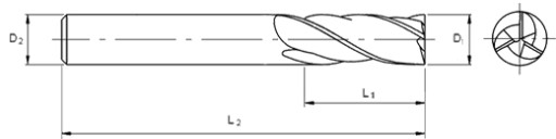 Frez węglik 3p 12mm x 52mm 100 do DREWNA MDF HDF