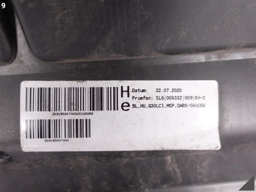 BMW 5 G30 G31 LIFT 20-23 M-PAKIET SPOILER DYFUZOR