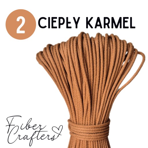 NOWOŚĆ sztywny sznurek do szycia 5mm 100m bawełniany FIBER CRAFTERS LILIA