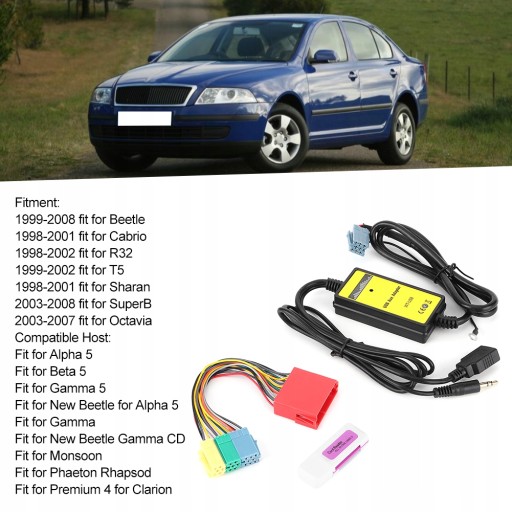 8-контактный адаптер для CD-чейнджера MP3 20 Гц-20 кГц