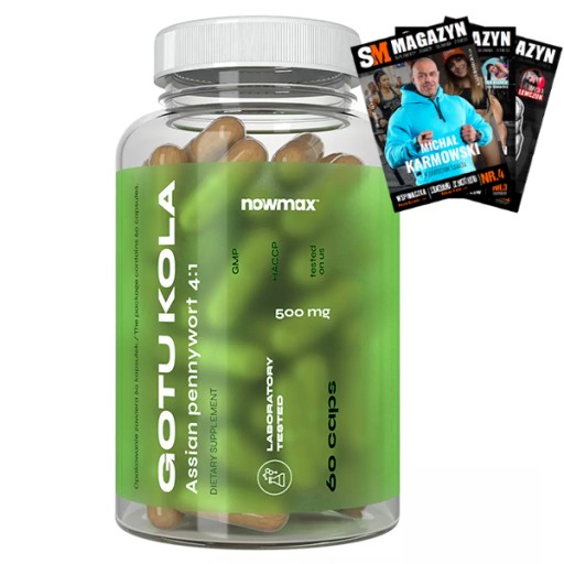 nowmax GOTU KOLA 500mg 60 KAPS KONCENTRACJA STRES