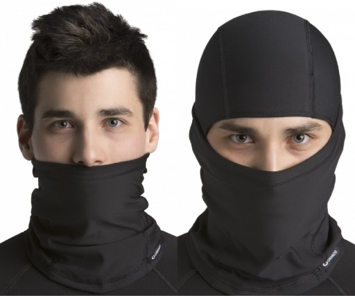 Подшлемник лыжный мужской женский черный L/XL 3в1